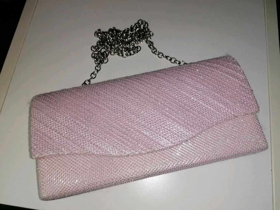 Schöne Handtasche/ Clutch rosé Glitzer *wie neu* in Dortmund