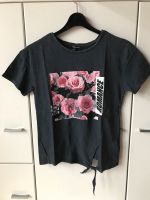 T-Shirt, Grau mit Aufdruck Rosen, Mädchen/Damen XXS Tally Weijl Baden-Württemberg - Freiberg am Neckar Vorschau