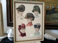 Antik Mode Bild ORIG 1879 Tournüre Damen-Hüte Handkoloriert Paris München - Pasing-Obermenzing Vorschau