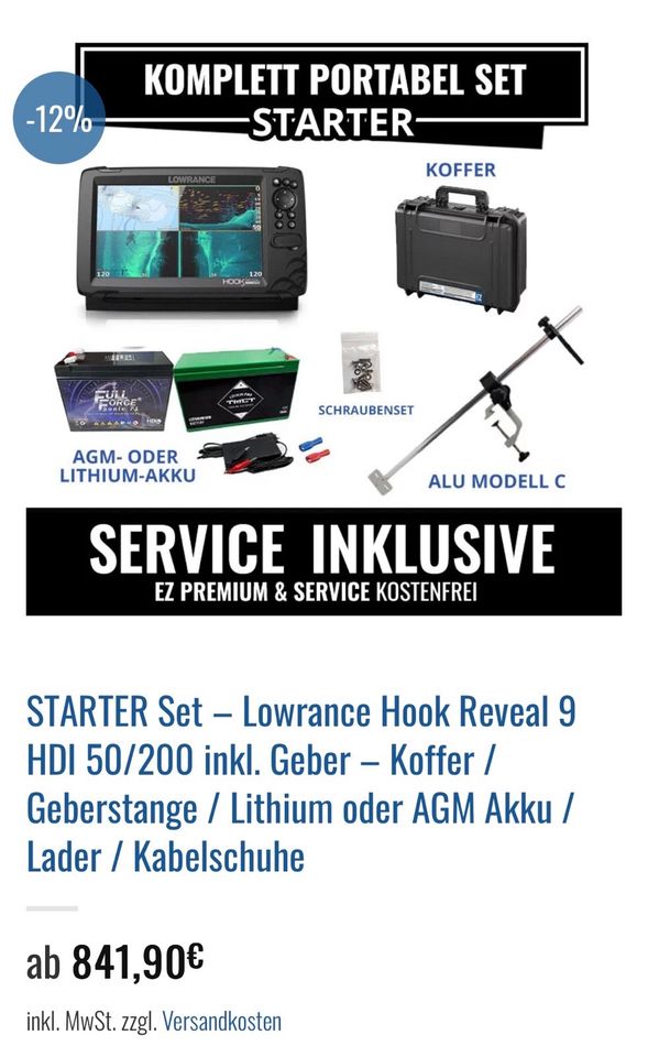 Lowrance Hook Reveal 9 HDI 50/200 in Heitersheim