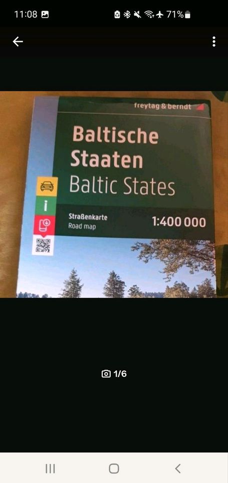 Baltische Staaten Baltic states Straßenkarte Landkarte Road map in Großeibstadt