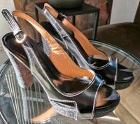 Sergio rossi Schuhe  Sandaletten Plateau  schwarz mit Leder Gr.39 Rheinland-Pfalz - Rheinzabern Vorschau