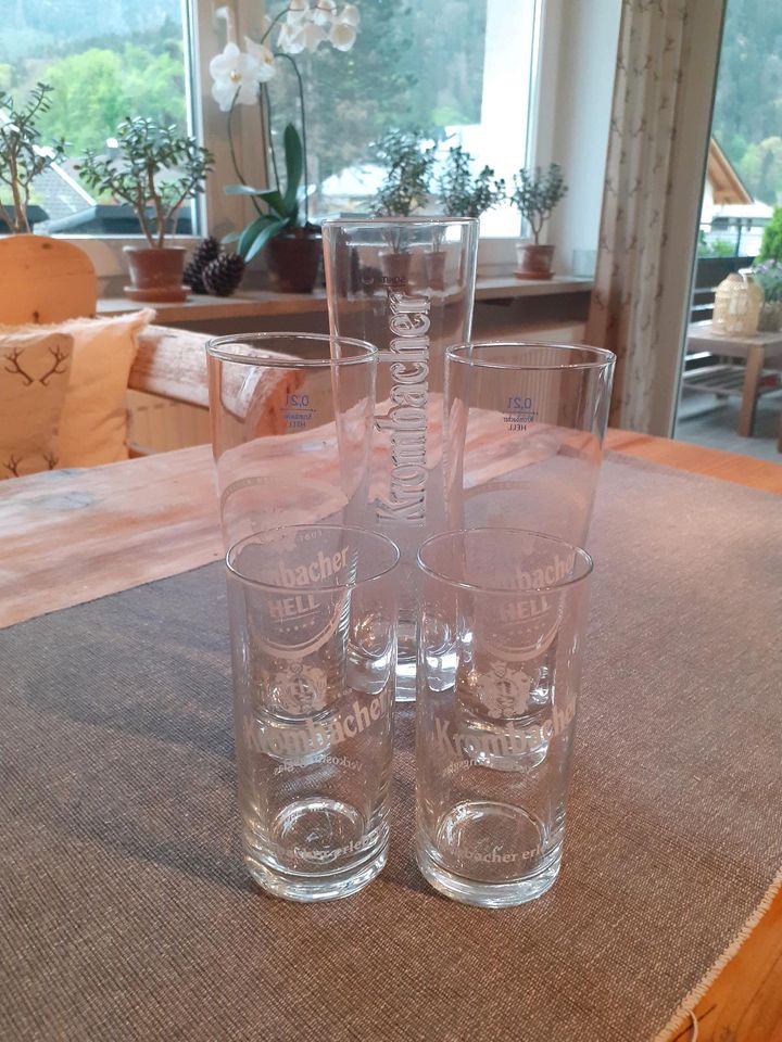 Krombacher Gläser 5tlg. in Bad Reichenhall