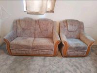 NEUWERTIG Sofa mit dazugehörigen Sessel beige grau braun geblümt Niedersachsen - Bovenden Vorschau