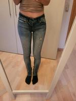 Only Carrie low Skinny Jeans Slim blau grau used XS 25 32 top Niedersachsen - Achim Vorschau