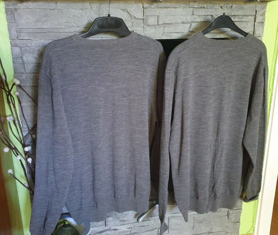 50% Merino 50% Baumw. Herren V-Pullover, M 48/50 und XL 54 in Stuttgart