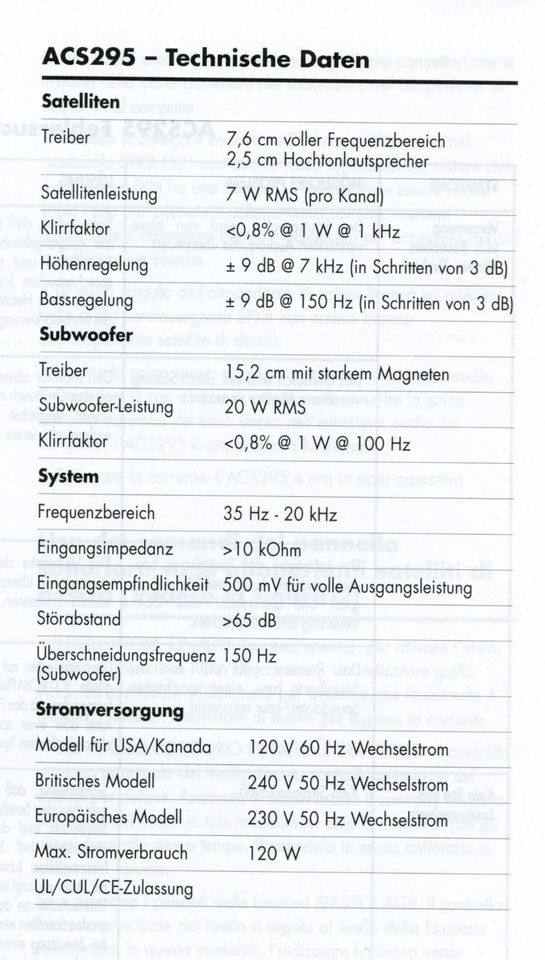 Altec Lansing ACS295 Multimedia Computer Lautsprecher. in Kriftel