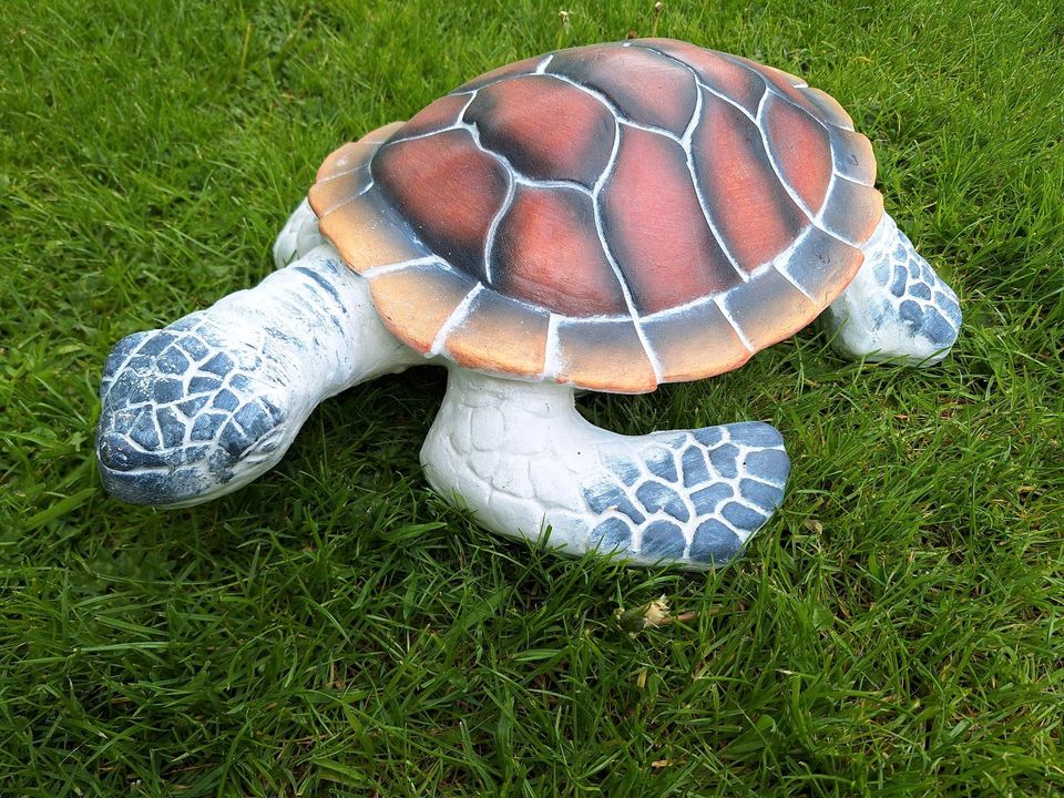 ⛔️ Xxl Schildkröte Garten 50cm Deko Groß Kröte riesig 50 cm Land in Twist