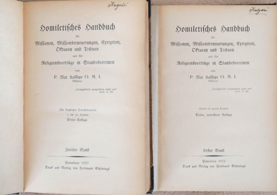 Homiletisches Handbuch für Missionen,Missionserneuerungen 2 Bd. in Saarbrücken