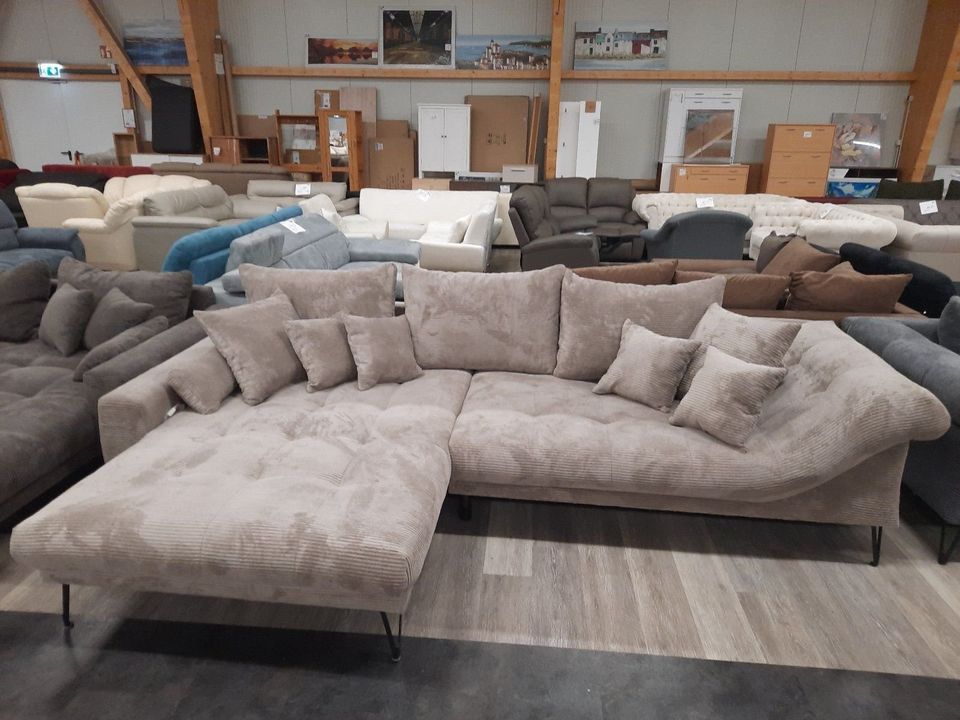 Eck-Sofa 310cm Cord Steppung Versch. Farben Couch UVP 1699,- NEU in Kassel