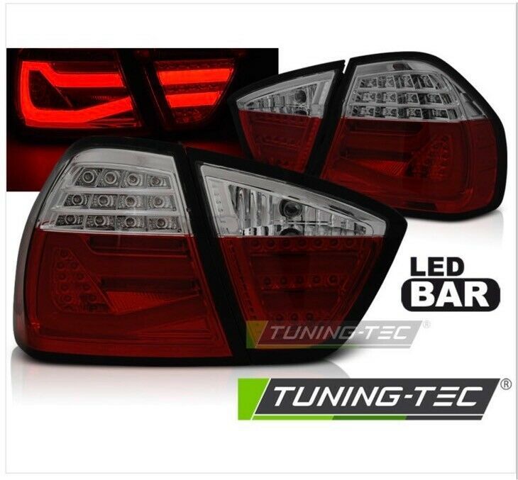 Lightbar Led Rückleuchten rot smoke für BMW 3er E90 Limo BJ 05-08 in Calden