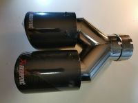 Auspuffendrohr Duplex 1x Schwarz  akrapovic Universal Nordrhein-Westfalen - Herford Vorschau