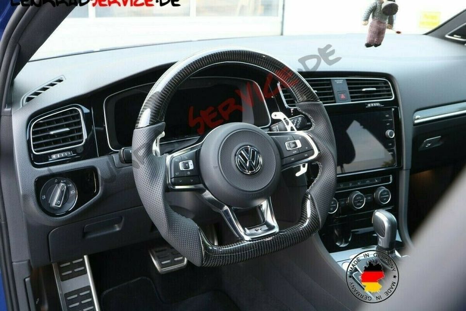 ⭐ Carbon Lenkrad für Golf 7 GTI GT GTD R MFL + DSG Beziehen C19 ⭐ in Seelze