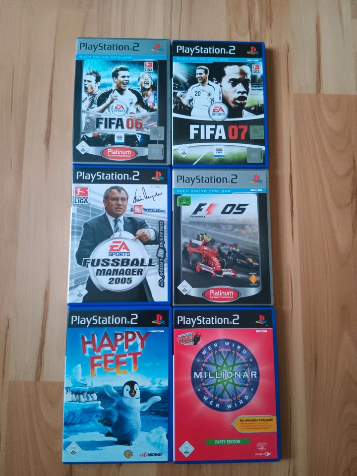 PlayStation2, 2 Controller + 6 Spiele in Barneberg