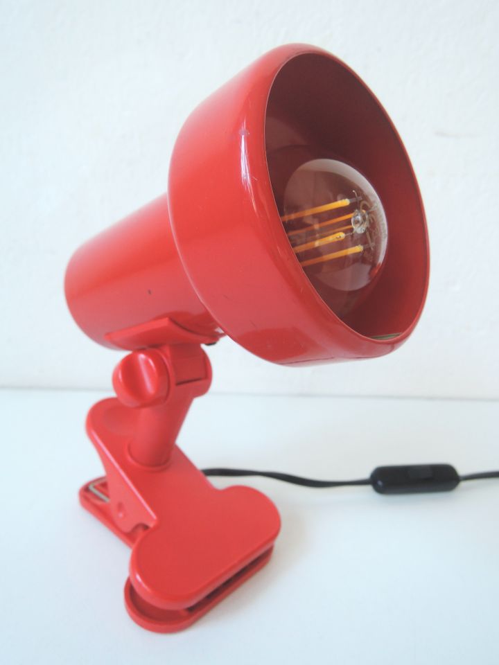 Klemmlampe Leuchte Orange Rot Space Age Midcentury Vintage 70er in Berlin