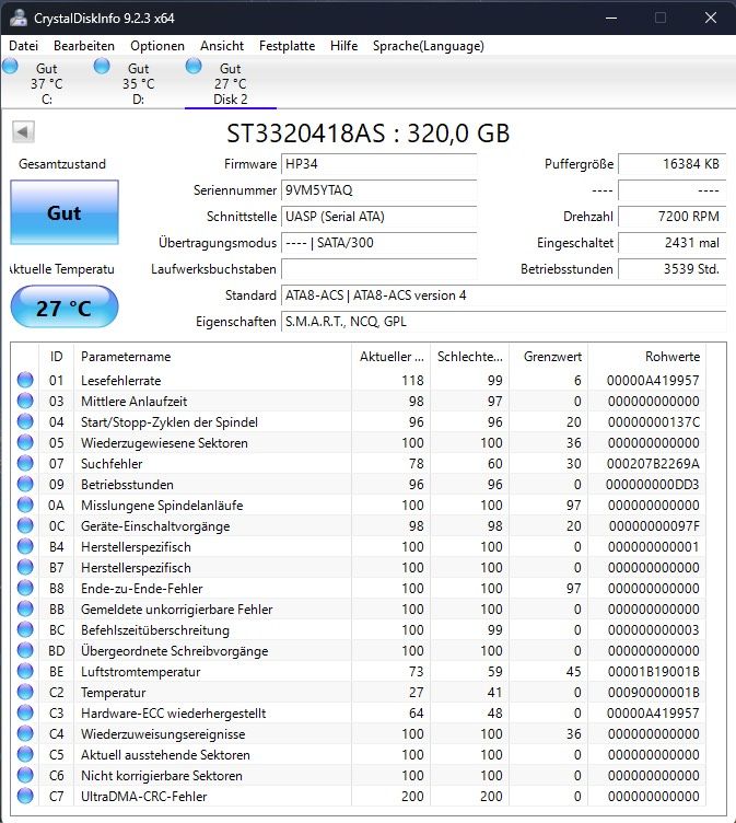 Seagate Barracuda 320GB, 3,5“ SATA HDD in Leipzig