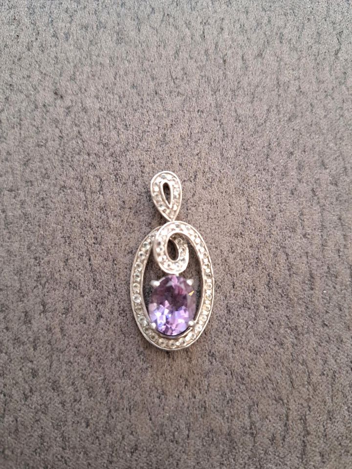 Anhänger Silber mit Amethyst in Traunreut