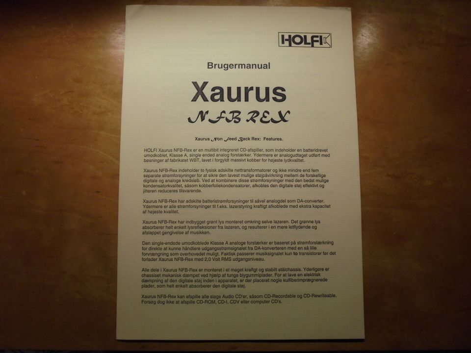HOLFI XAURUS, Danish ultra High-End CD-Player, Batteriepower,Rare in Berlin