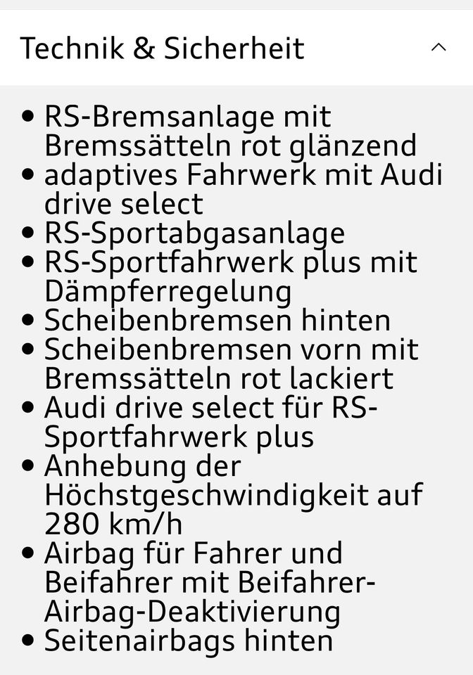 Audi RSQ3 Sportback - Inzahlungnahme und Mwst. ausweisbar! in Eisenbach (Hochschwarzwald)