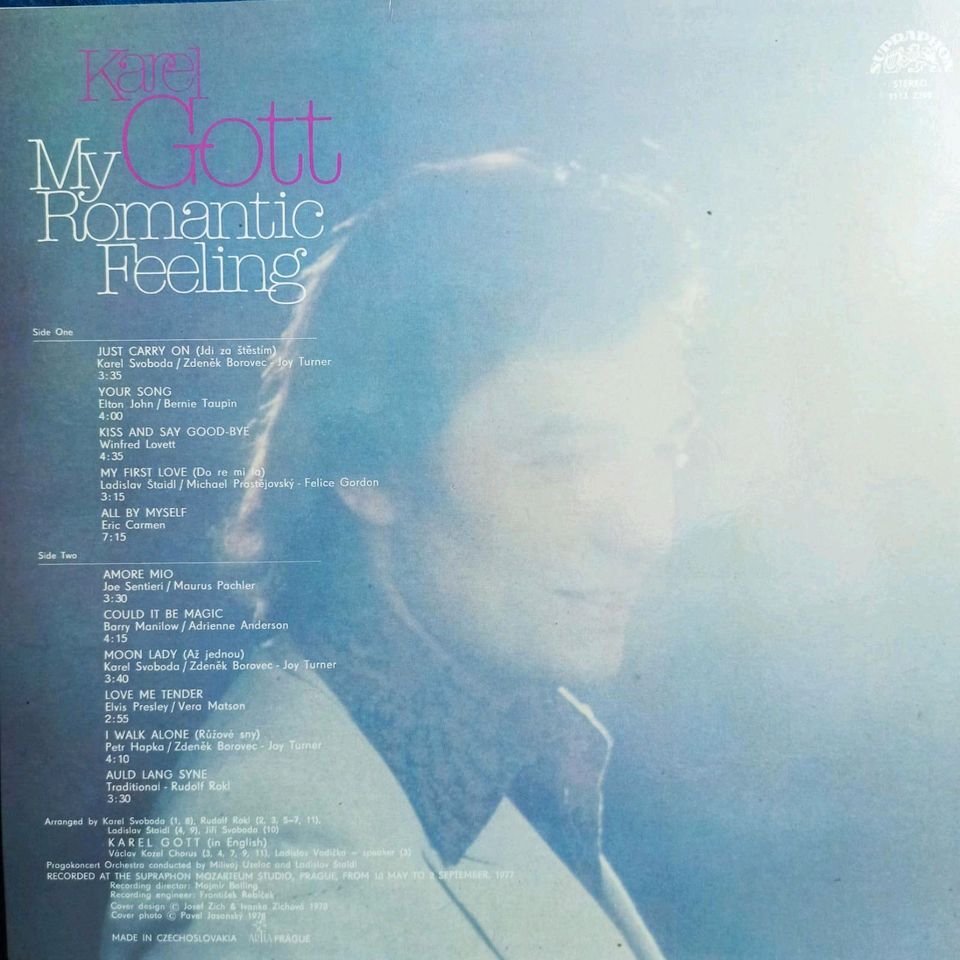 Vinyl 12" - LP Karel Gott "My Romantic Feeling" / Supraphone 1977 in Hohen Neuendorf