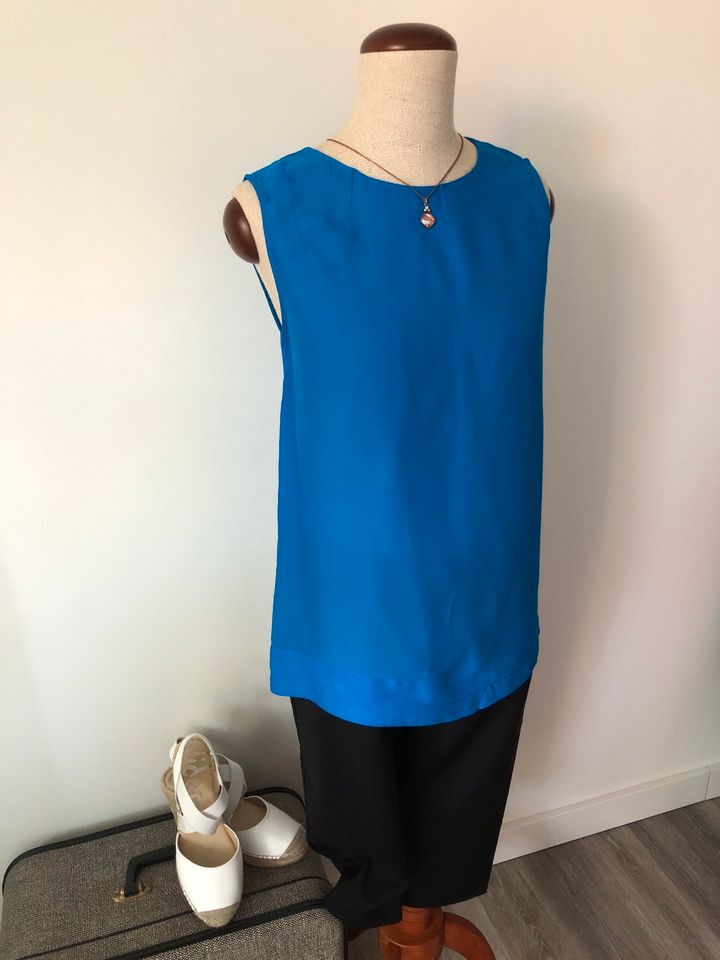 Massimo Dutti ♥️ Top Bluse blau XS 34 in Hamburg