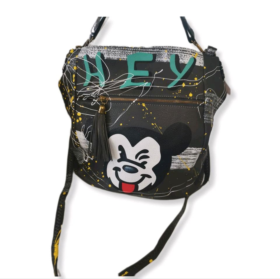 Mickey Mouse weiche große  Kunstledertasche in Grefrath