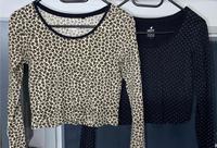 2x crop top Langarm Shirt Größe S * Leo und gepunktet Baden-Württemberg - Königsbach-Stein  Vorschau