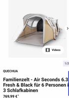 Familienzelt Quechua Air Seconds 6.3 Fresh&Black 6Personen NEU!!! Niedersachsen - Weyhe Vorschau