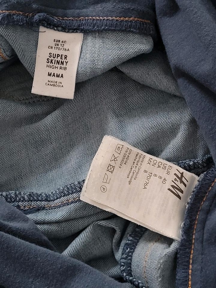 H&M Mama Umstandshose Gr. 40 Schwangerschaft Jeggings Jeans Hose in Ganderkesee