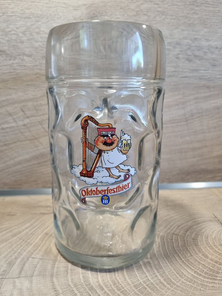 Oktoberfestbier Krug, Glaskrug, 1,0l in Datteln