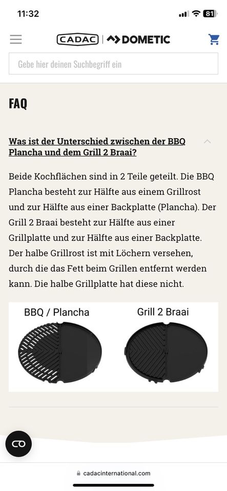 Cadac BBQ Plancha Neu in Haßloch