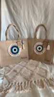 Makramee Gehäkelt Evil Eye Strandtasche XXL Tote Bag Jutetasche Berlin - Spandau Vorschau