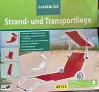Zwei neue und unbenutzte Strandliegen /Transportliegen Frankfurt am Main - Ostend Vorschau