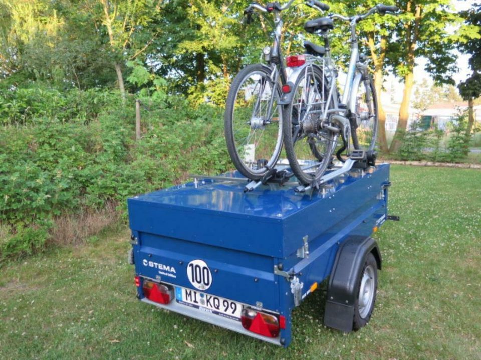 Vermietung Anhänger Deckel und 2 Fahrradträger Thule ProRide 598 in Rahden