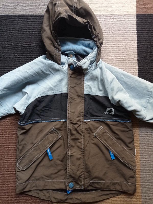 Blau/braune 3in1 Jacke von Finkid 90/100 in Bad Dürkheim