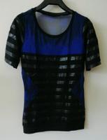 Blau-schwarz gemustertes Bandolera Tshirt in Gr. 34. Nordrhein-Westfalen - Wenden Vorschau