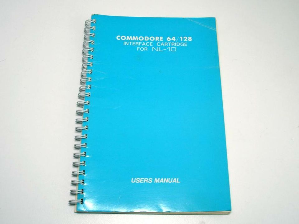 Users Manual Commodore C64 C128 Interface Cartridge for NL-10 Dru in Ballenstedt