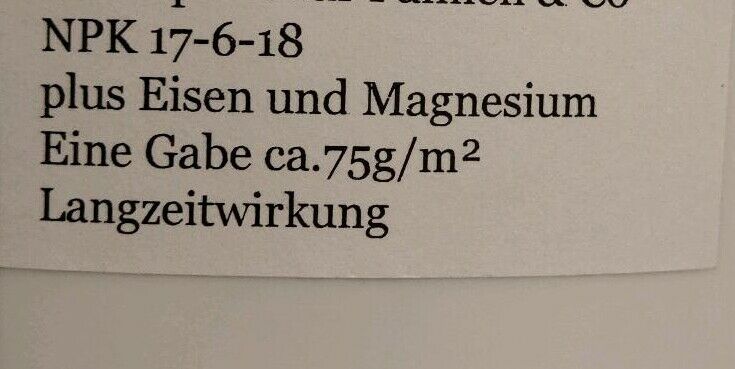 Feigen Palmen Exoten Dünger NPK +Eisen +Magnesium Langzeitdünger in Jork