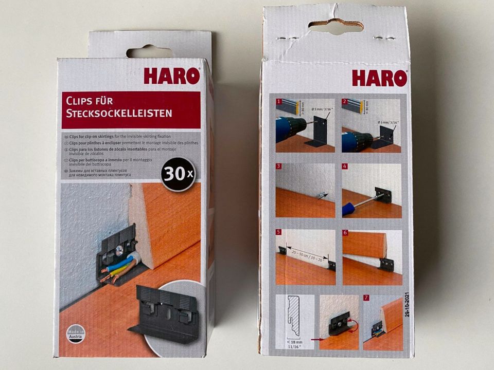 Haro Clips für Stecksockelleisten, 5 Pack in Baden-Württemberg - Nürtingen  | Heimwerken. Heimwerkerbedarf gebraucht kaufen | eBay Kleinanzeigen ist  jetzt Kleinanzeigen