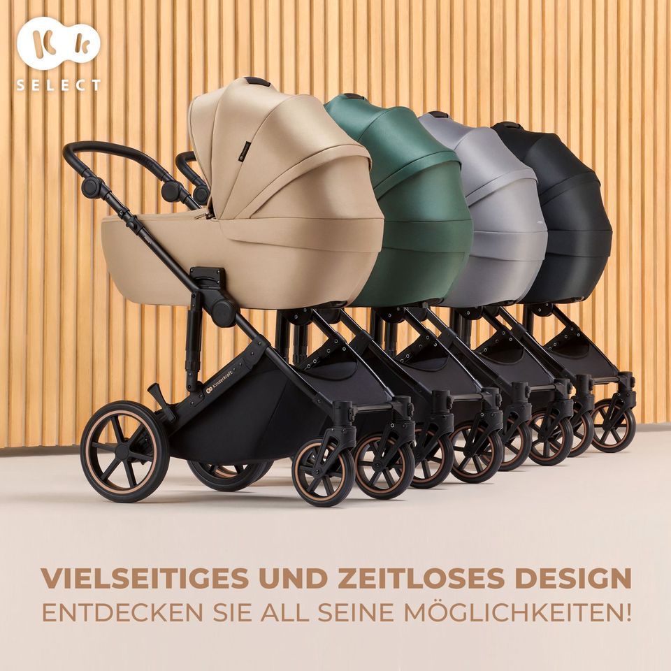 Kinderkraft PRIME 2 - 2in1 Kinderwagen-Set - Dark Green - inkl. Babywanne + Sportsitz + XXL-Zubehörpaket - NEU in Fulda