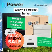 PV Solar Anlage 12kWh Sunket Full Black bifazial Glas-Glas Nordrhein-Westfalen - Eschweiler Vorschau