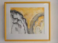 Kleines Gemälde Aquarell Fantasie Gelbtöne gerahmt 27x23 Berlin - Wilmersdorf Vorschau