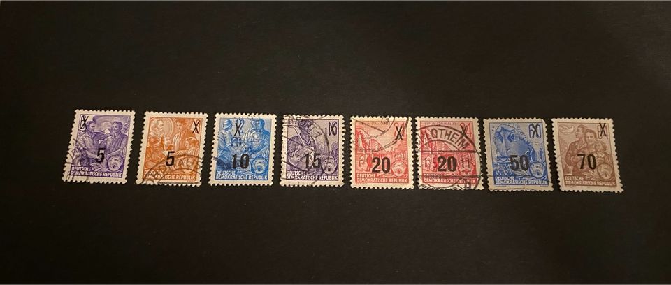 Briefmarken Freimarkenserie Fünfjahresplan-Überdruck in Nordhausen