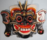 geschnitzte Dämonenmaske aus Bali (Barong Mythologie) Bayern - Schwarzenbruck Vorschau