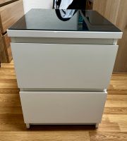 IKEA MALM Kommode 40x55 & Glas & Dämpfer-weiß/grau-wie neu Brandenburg - Jüterbog Vorschau