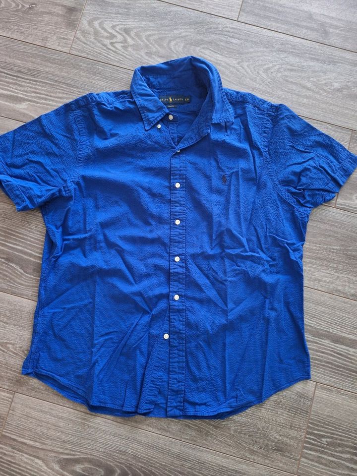 Hemd kurzarm von Polo Ralph Lauren Gr. XXL blau royalblau in Kupferzell