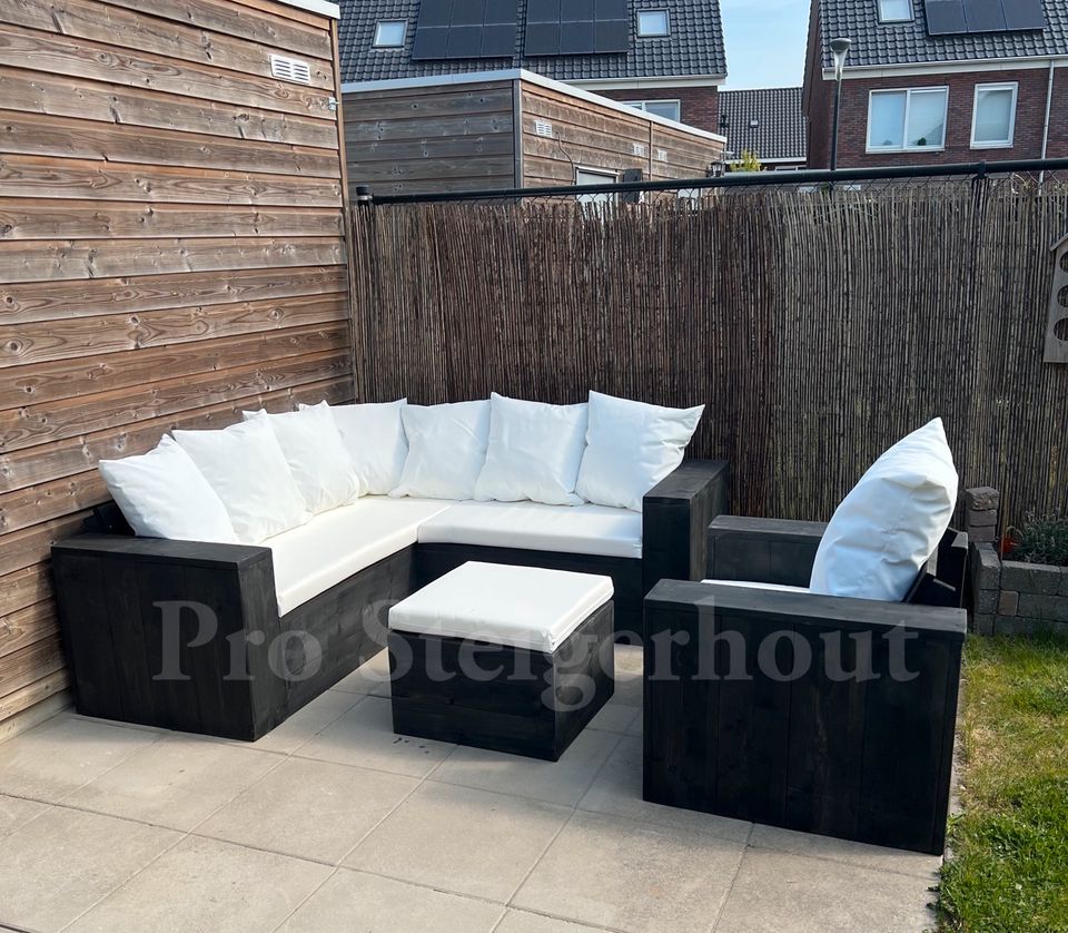 Gerüstholz Ecksofa Gartenset Gartenmöbel Lounge-set Lounge-sofa in Rheine