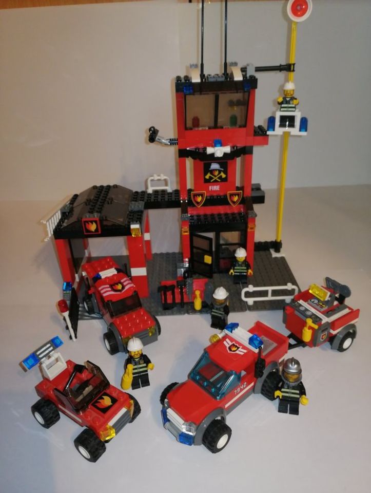 Lego® City – Feuerwehrstation + Pick-up + Buggy 7240+7942+7241 in Elsterwerda