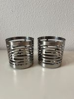 2x IKEA VACKERT Teelicht Halter Streifen Metall 8cm Silber Baden-Württemberg - Bahlingen Vorschau