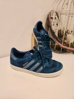 Adidas Gazelle Gr. 36 blau Velour Glitzer Sneaker Turnschuhe Baden-Württemberg - Obersontheim Vorschau